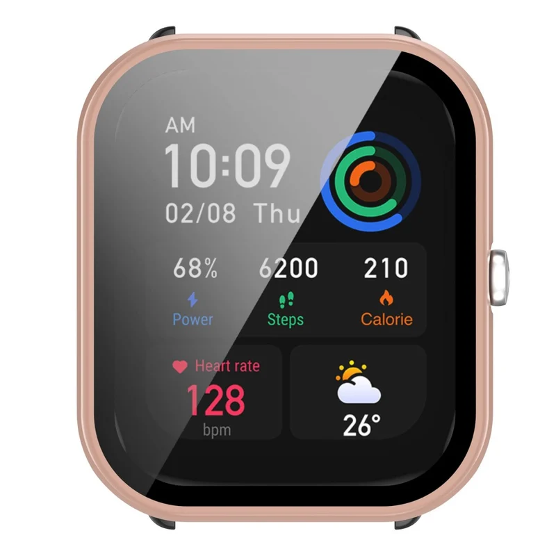 Absolut Schön Amazfit GTS 4 Mini Hülle mit Displayschutz in Plastik und Gehärtetes Glas