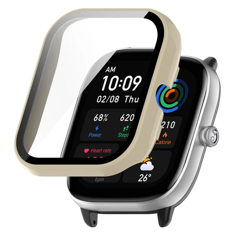 Auffallend Nett Amazfit GTS 4 Mini Hülle mit Displayschutz in Plastik und Gehärtetes Glas