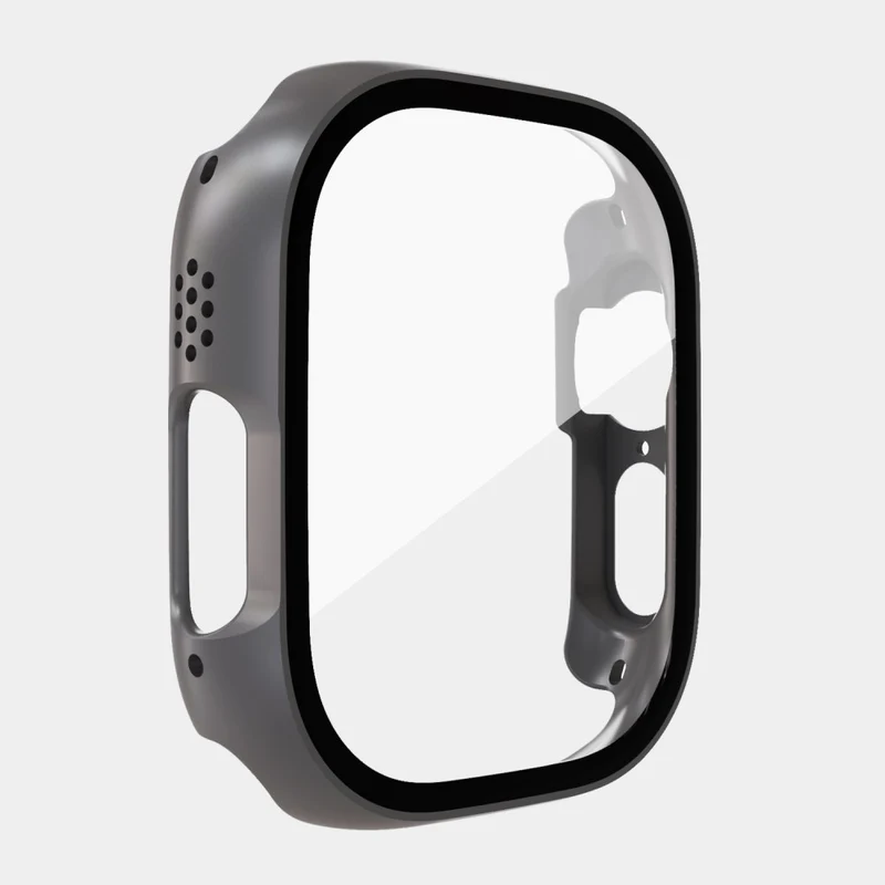 Absolut Schön Apple Watch Ultra Hülle mit Displayschutz in Plastik und Gehärtetes Glas