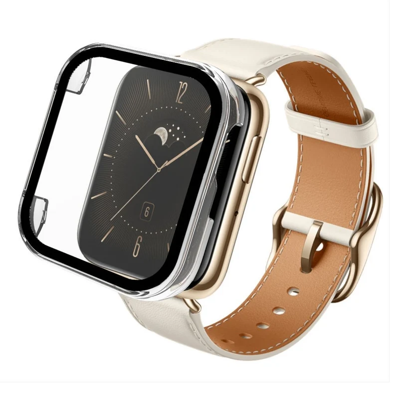 Mega Modisch Oppo Watch 3 Hülle mit Displayschutz in Plastik und Gehärtetes Glas