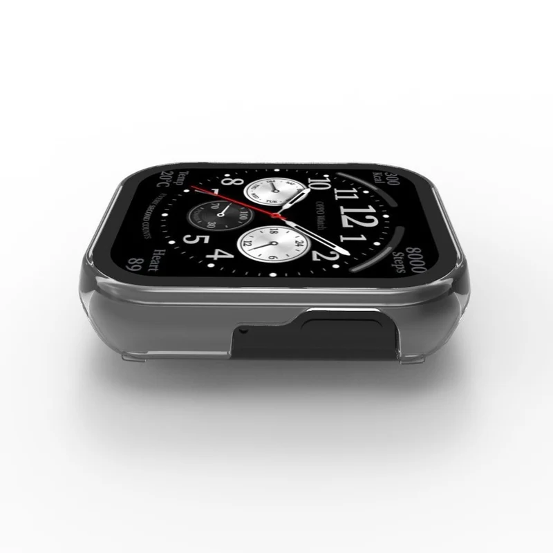 Mega Modisch Oppo Watch 3 Hülle mit Displayschutz in Plastik und Gehärtetes Glas