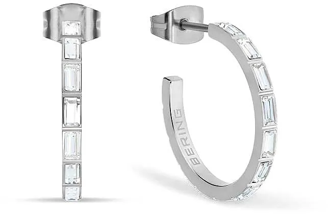 Kreolen aus Edelstahl mit Steinchen - Bering Jewelry Modell: 738-17-05