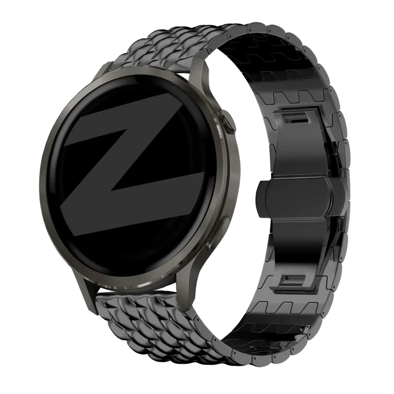 Bandz Garmin Forerunner 70 Stahlarmband 'Dragon' (Schwarz)