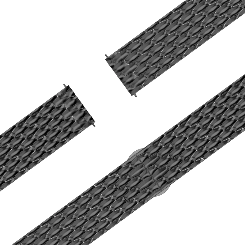 Bandz Garmin Forerunner 70 Stahlarmband 'Dragon' (Schwarz)