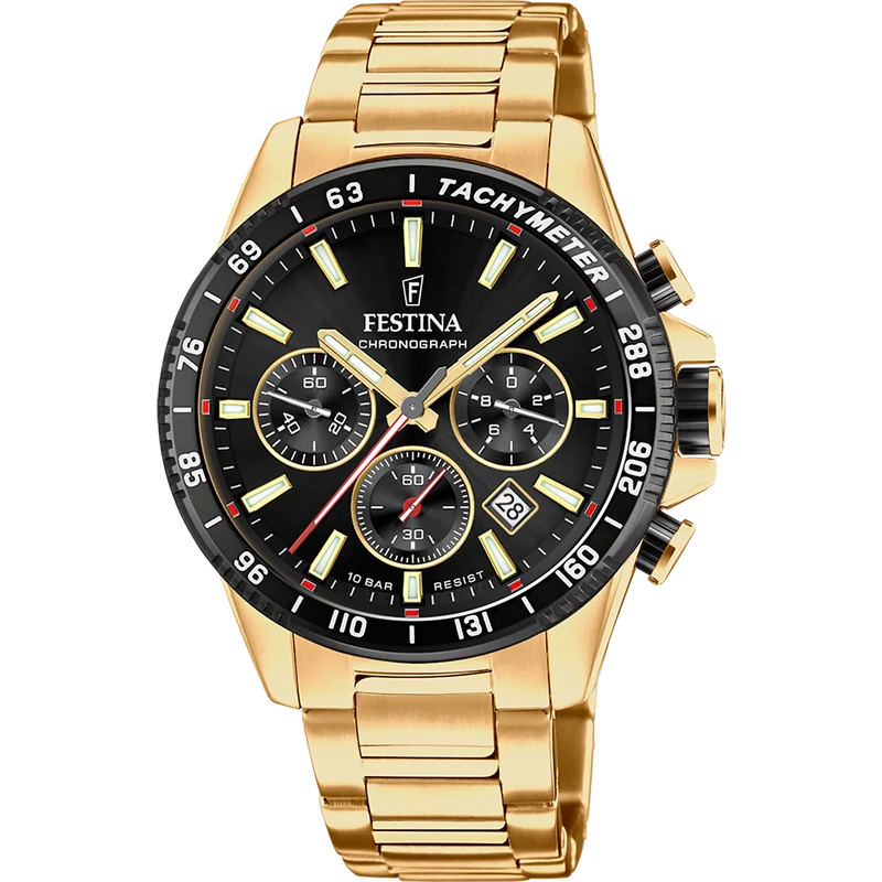 Festina Timeless Chronograph F20634/5 Herrenuhr • Edelstahl • 10 ATM
