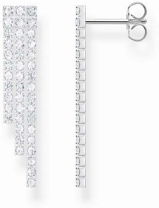 Ohrstecker in Wasserfalloptik mit weißen Zirkoniasteinen - Thomas Sabo Modell: H2309-051-14