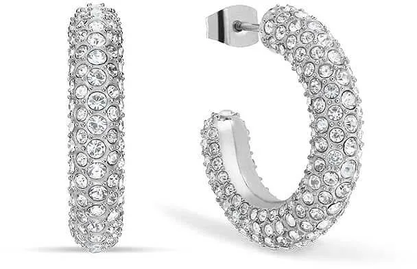 Kreolen aus Edelstahl mit Steinchen - Bering Jewelry Modell: 739-17-05