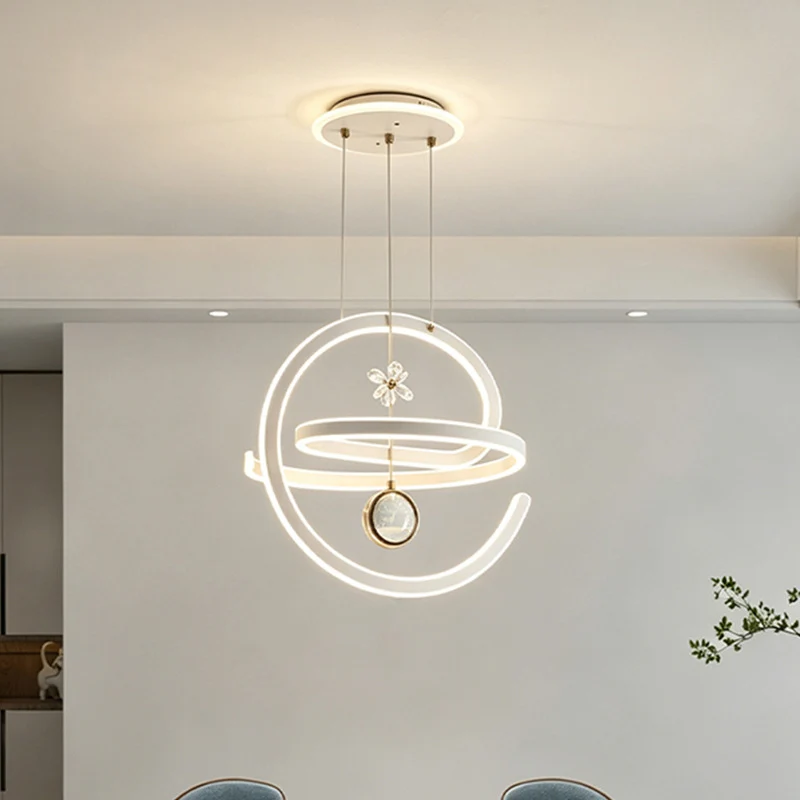 Moderne Spiral-LED-Pendelleuchte
