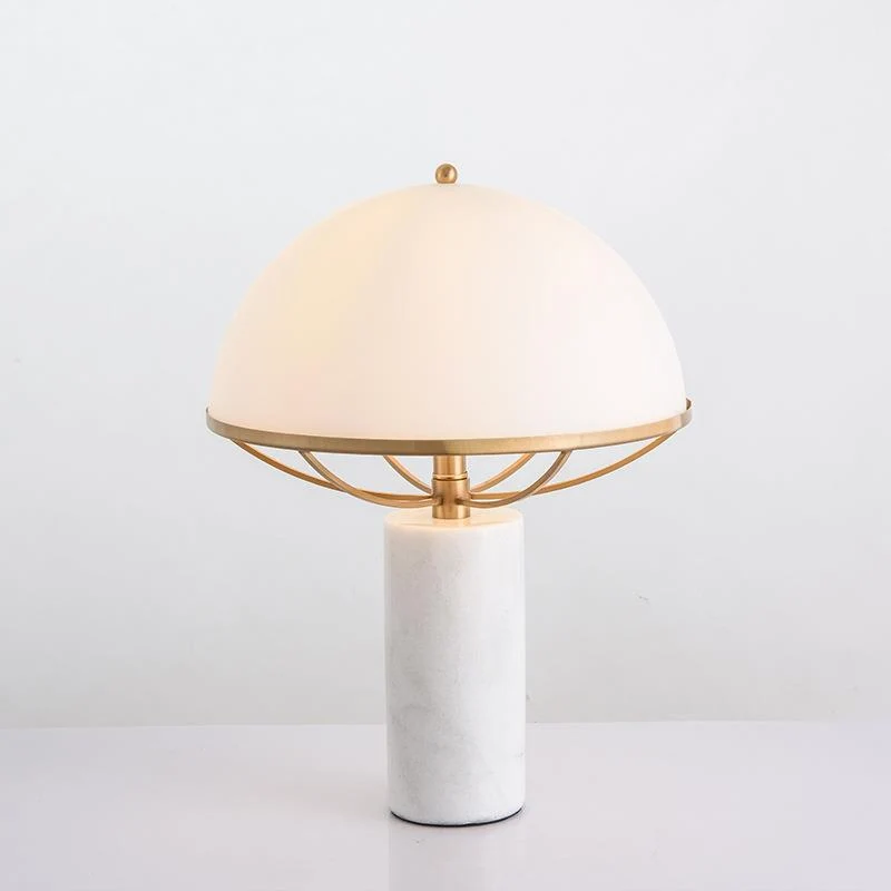 Künstlerische Marmor- und Metall-Tischlampe