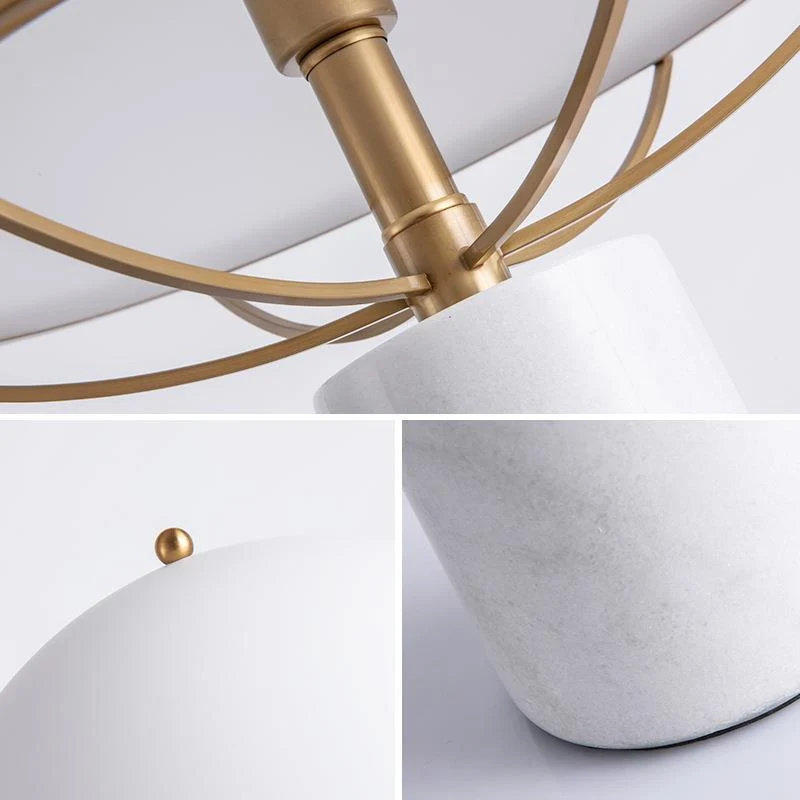 Künstlerische Marmor- und Metall-Tischlampe