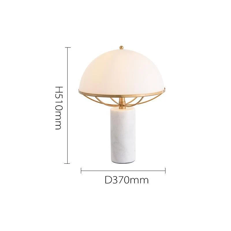 Künstlerische Marmor- und Metall-Tischlampe