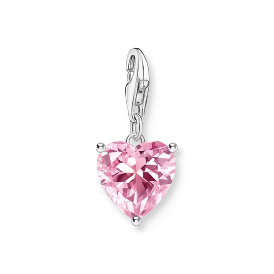 Thomas Sabo Charm Anhänger Modell: 2205-051-9 Herz aus pinkem Zirkoniastein - 925 Sterlingsilber #1