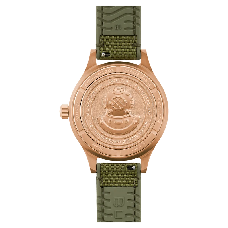 Bulova Marine Star 98A324 Herrenuhr • Skelett-Zifferblatt • 200m Wasserdicht
