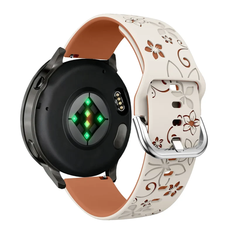 Bandz Garmin Forerunner 70 Silikonarmband 'Flowers' (Polarstern/Braun)