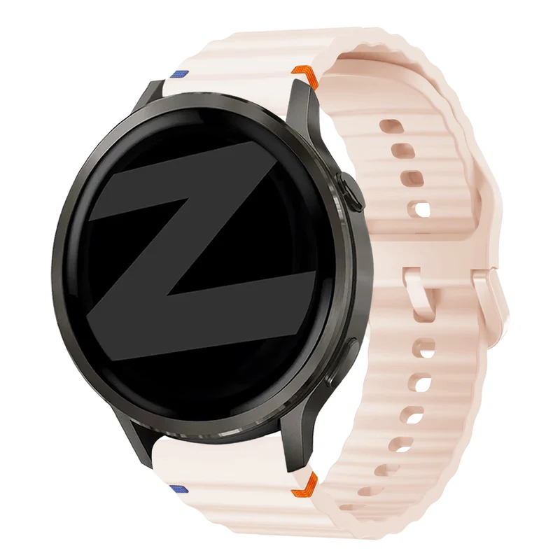 Bandz Garmin Forerunner 170 Silikonarmband 'Wave' (Hellrosa)