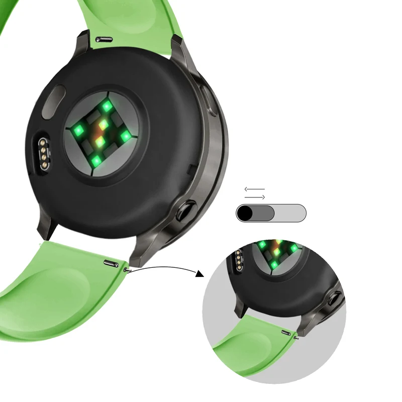 Bandz Garmin Forerunner 70 Sportarmband 'Deluxe' (Grün)