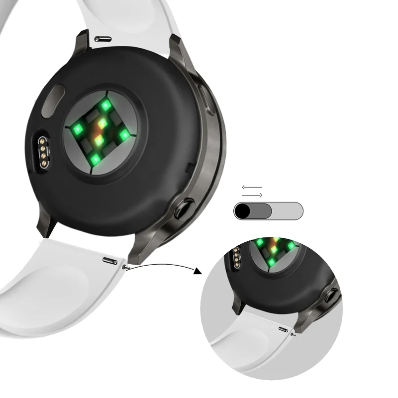 Bandz Garmin Forerunner 70 Sportarmband 'Deluxe' (Weiß)