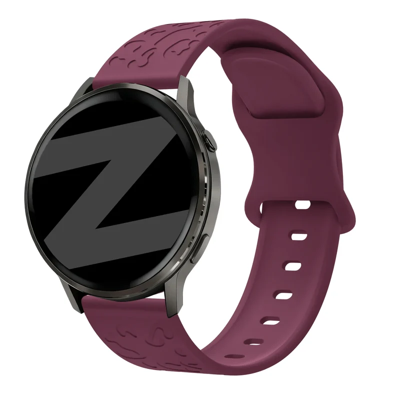Bandz Garmin Forerunner 170 Silikonarmband 'Leopard' (Wrinrot)