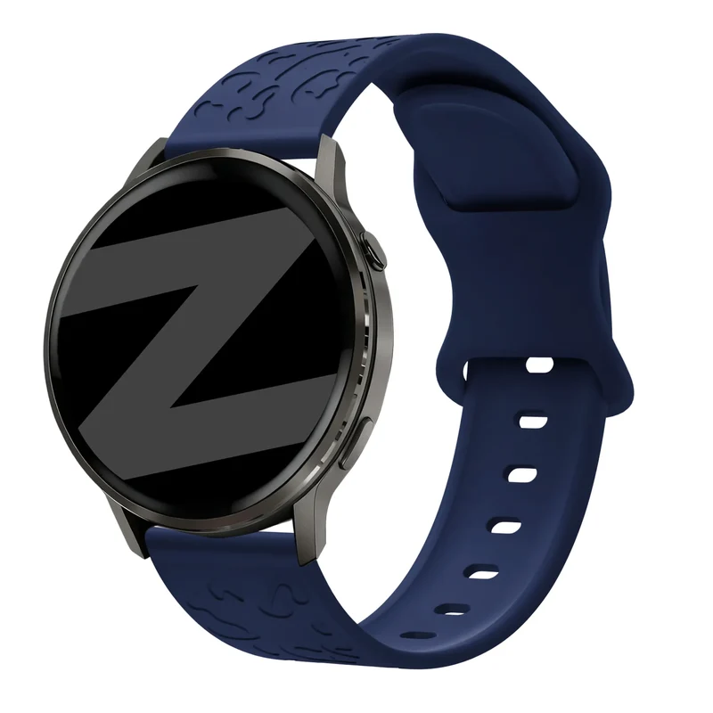 Bandz Garmin Forerunner 70 Silikonarmband 'Leopard' (Dunkelblau)