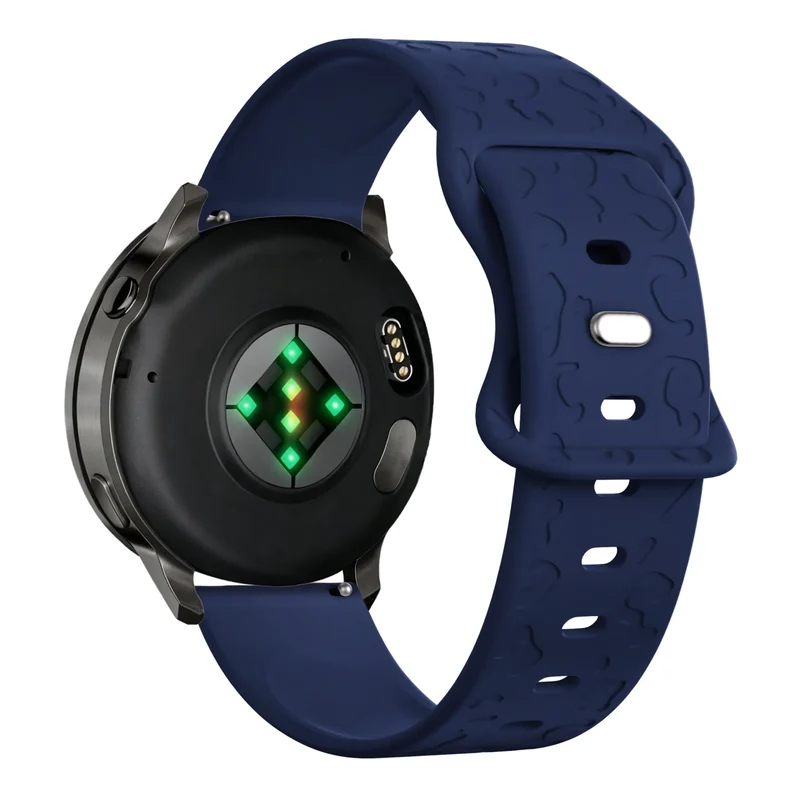 Bandz Garmin Forerunner 70 Silikonarmband 'Leopard' (Dunkelblau)