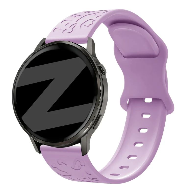 Bandz Garmin Forerunner 70 Silikonarmband 'Leopard' (Hell Lila)