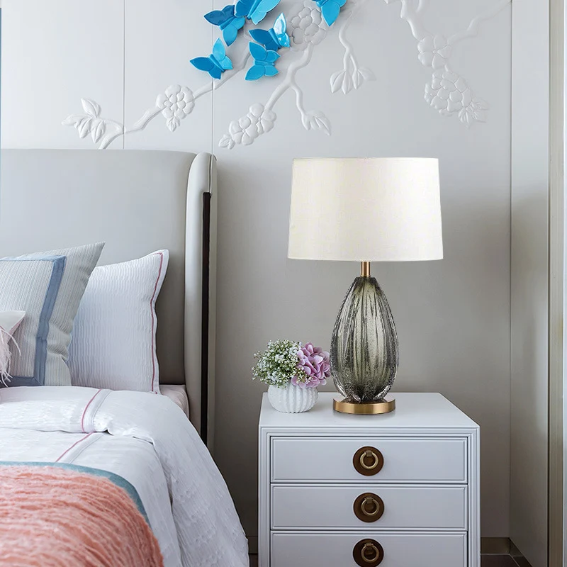 Elegante Glas Akzent Tischlampe