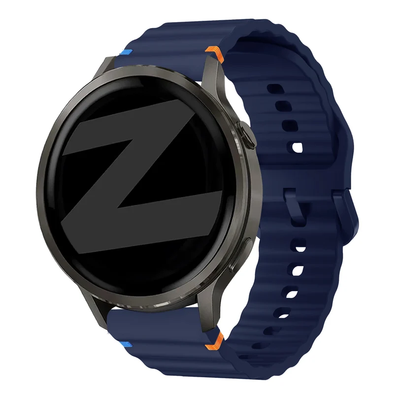 Bandz Garmin Forerunner 170 Silikonarmband 'Wave' (Dunkelblau)