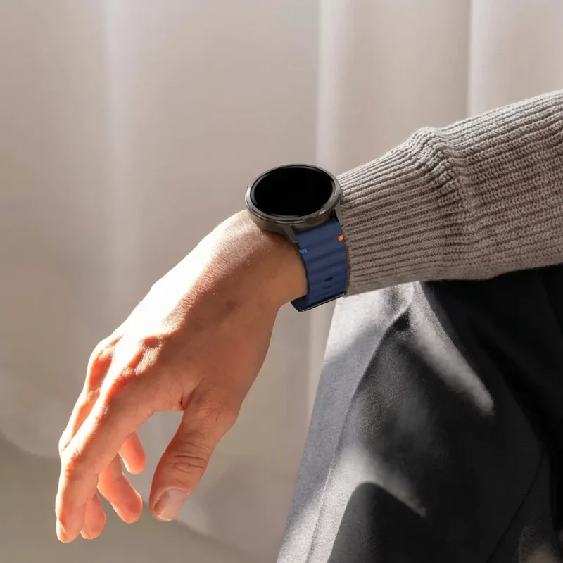 Bandz Garmin Forerunner 170 Silikonarmband 'Wave' (Dunkelblau)