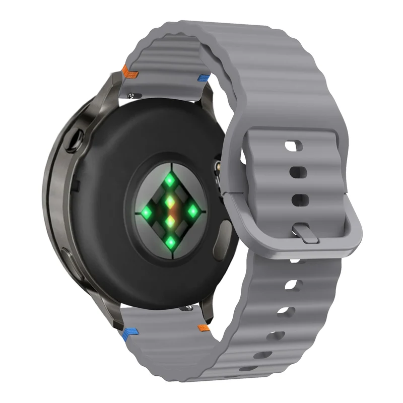 Bandz Garmin Forerunner 170 Silikonarmband 'Wave' (Dunkelgrau)