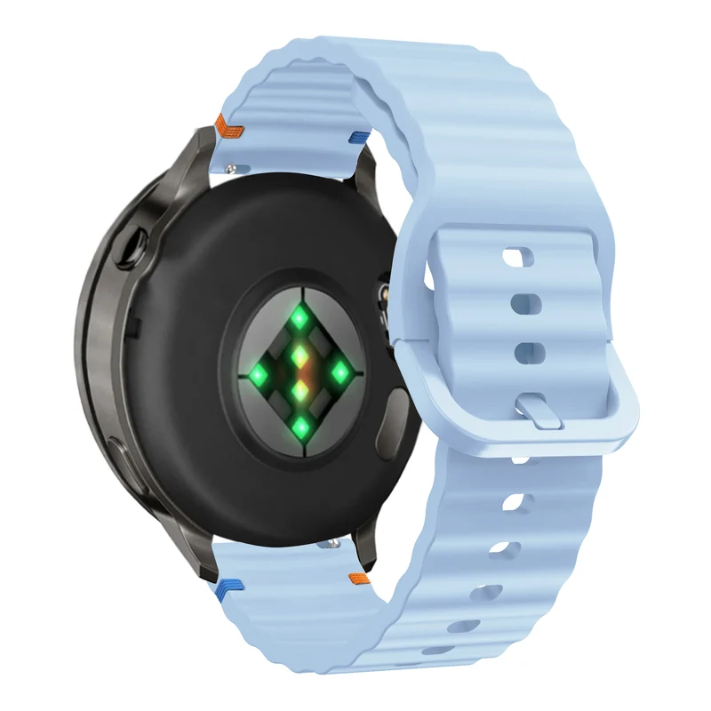 Bandz Garmin Forerunner 70 Silikonarmband 'Wave' (Hellblau)