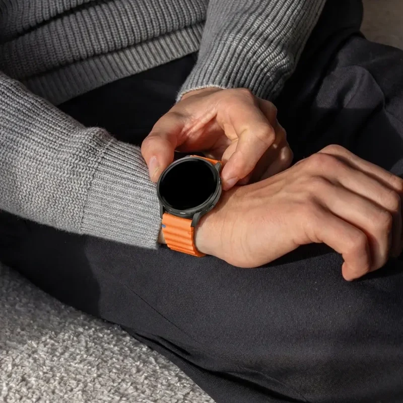 Bandz Garmin Forerunner 70 Silikonarmband 'Wave' (Orange)