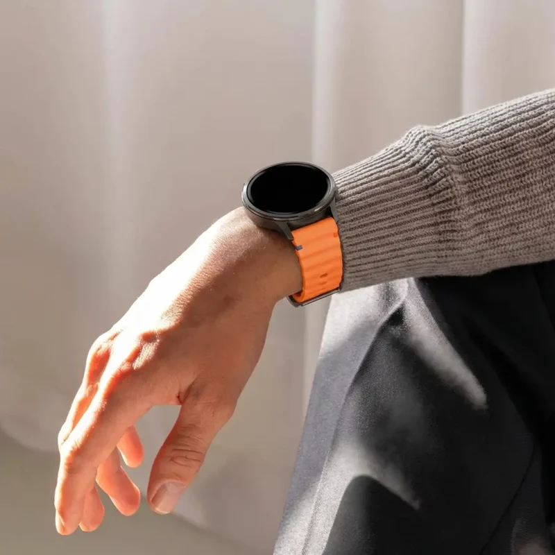 Bandz Garmin Forerunner 70 Silikonarmband 'Wave' (Orange)