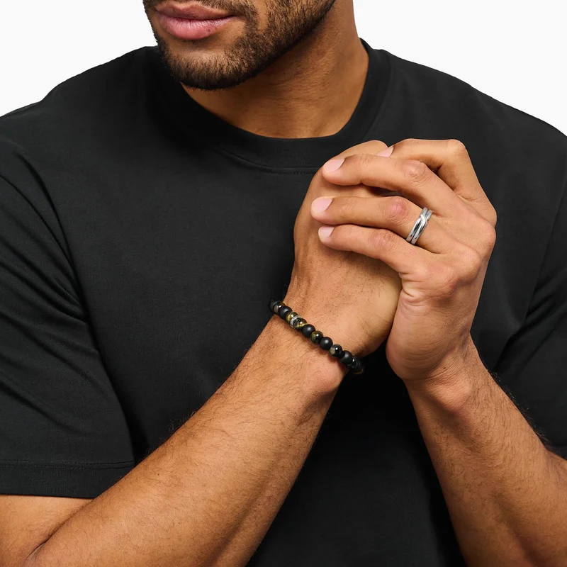 Beads Armband aus Obsidian und Tigerauge - Thomas Sabo Modell: A2196-806-11-L19