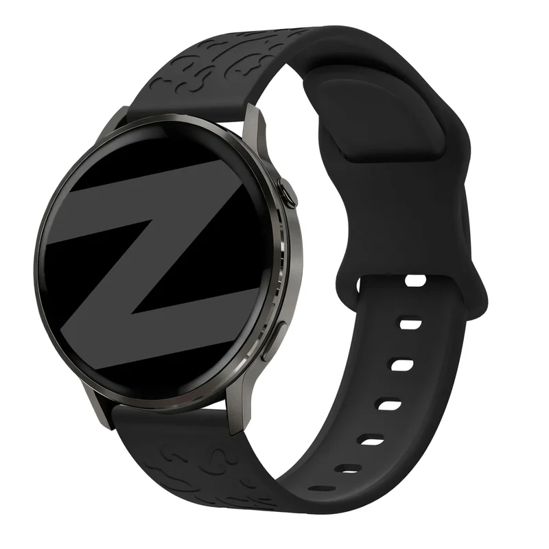 Bandz Garmin Forerunner 70 Silikonarmband 'Leopard' (Schwarz)