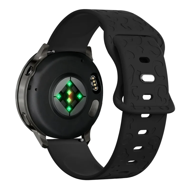 Bandz Garmin Forerunner 70 Silikonarmband 'Leopard' (Schwarz)