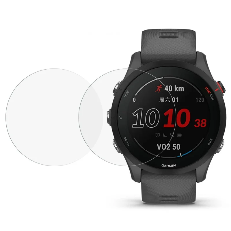 2stück Garmin Forerunner 255 Gehärtetes Glas Displayschutz