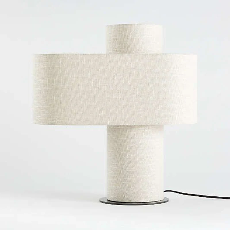 Elegante Stoff Tischlampe
