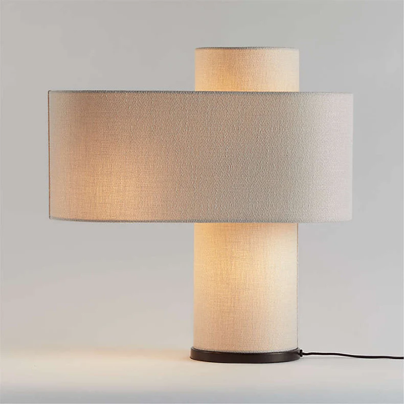 Elegante Stoff Tischlampe