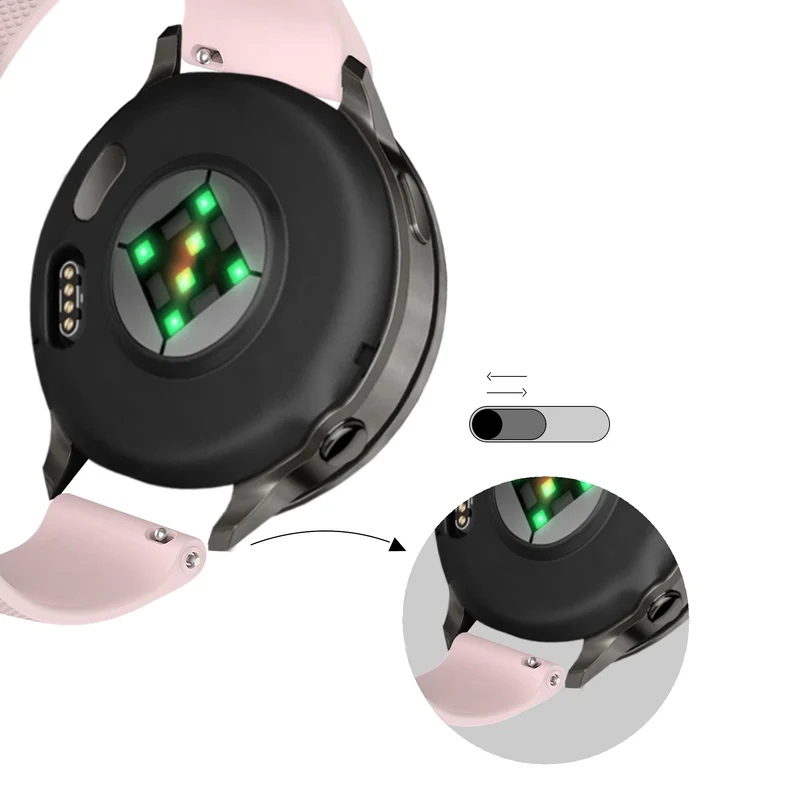 Bandz Garmin Forerunner 70 Silikonarmband 'Premium' (Rosa)