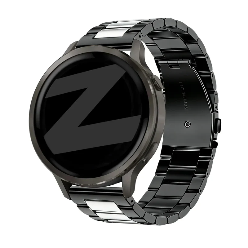 Bandz Garmin Forerunner 70 Stahlarmband 'Classic' (Schwarz/Silber)