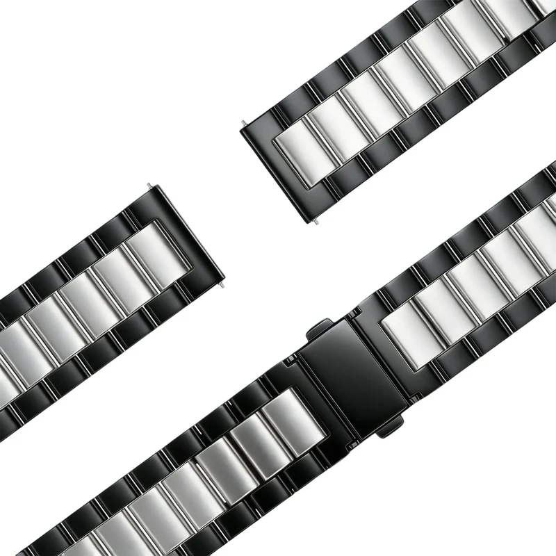 Bandz Garmin Forerunner 70 Stahlarmband 'Classic' (Schwarz/Silber)