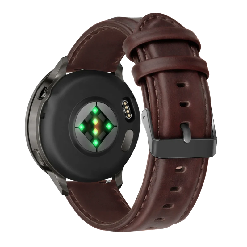 Bandz Garmin Forerunner 70 Lederarmband 'Classic' (Dunkelbraun)