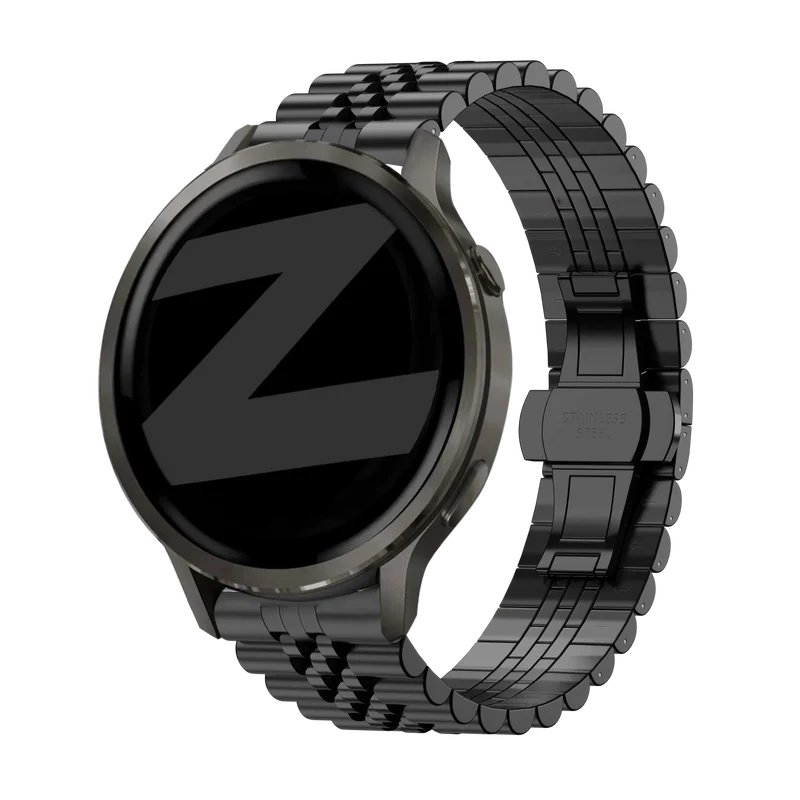Bandz Garmin Forerunner 70 Stahlarmband 'Jubilee' (Schwarz)