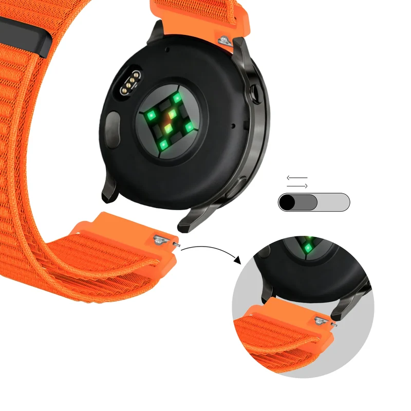 Bandz Garmin Forerunner 70 Nylonarmband 'Wave' (Orange)