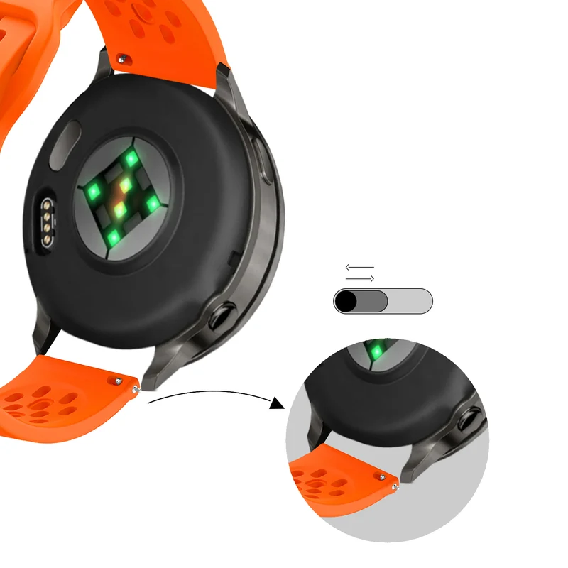 Bandz Garmin Forerunner 170 Silikonarmband 'Air' (Orange)