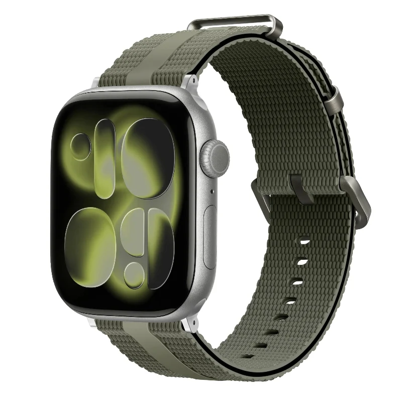 Apple Watch Silikon Active Armband (Armeegrün)