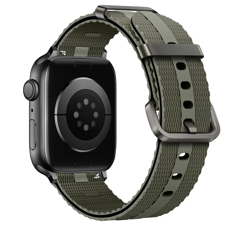 Apple Watch Silikon Active Armband (Armeegrün)