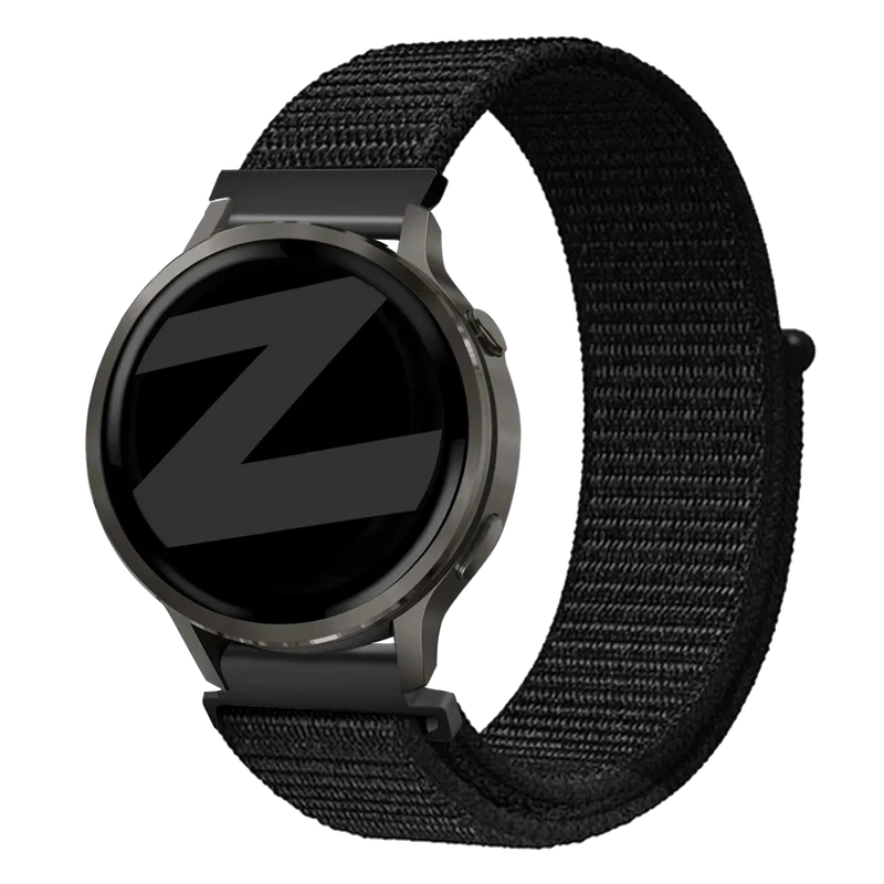 Bandz Garmin Forerunner 170 Nylon Loop Armband (Schwarz)
