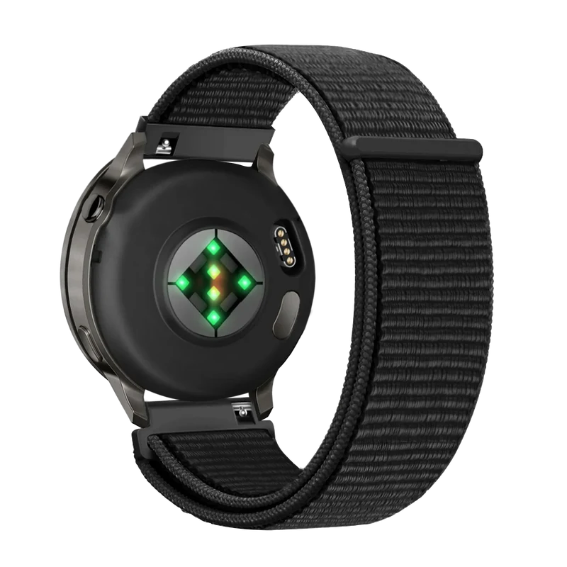 Bandz Garmin Forerunner 170 Nylon Loop Armband (Schwarz)