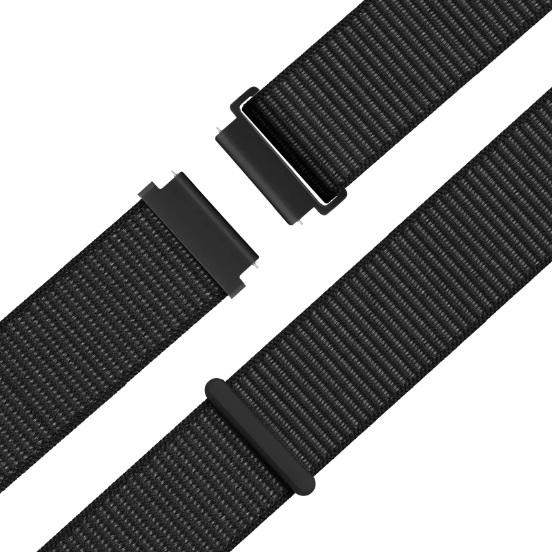 Bandz Garmin Forerunner 170 Nylon Loop Armband (Schwarz)